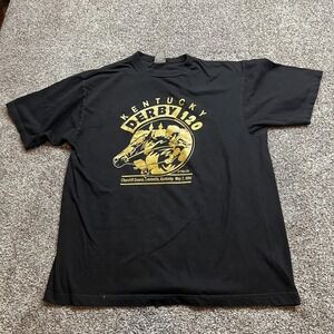 Vintage Kentucky Derby Shirt Mens XL Black Churchill Downs 1994 Horse Racing 90s